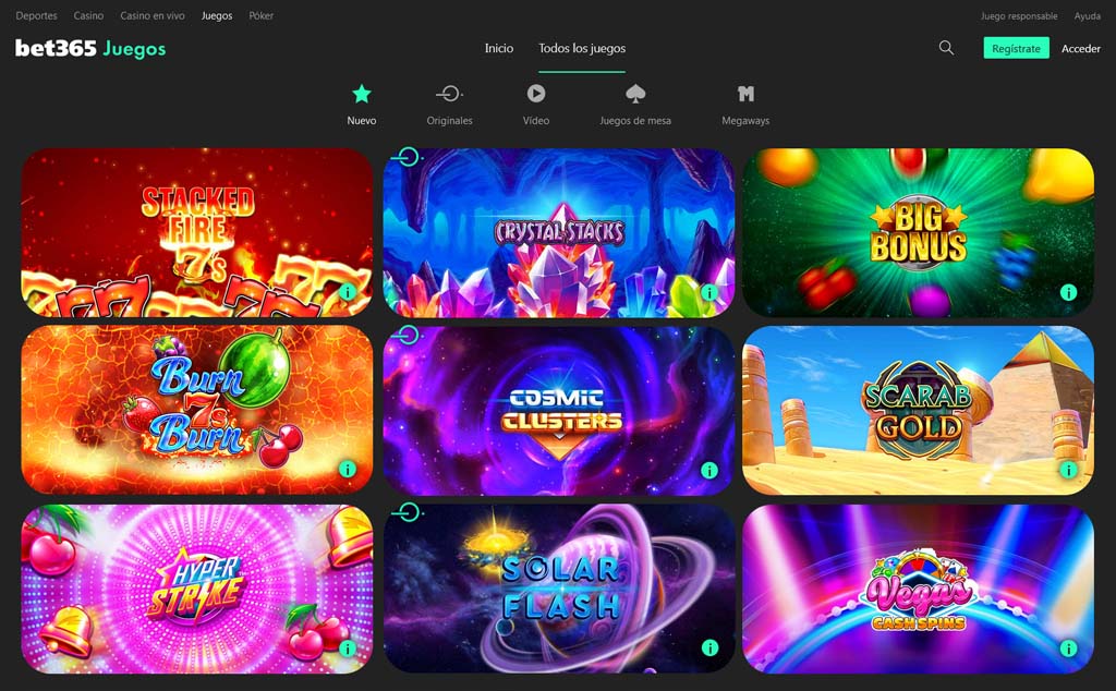 Bet365 Casino Juegos