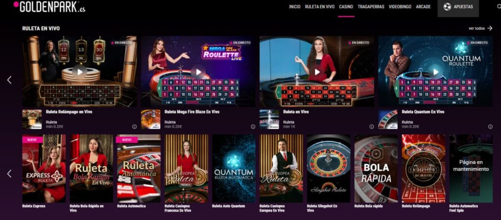 GoldenPark Casino Juegos 