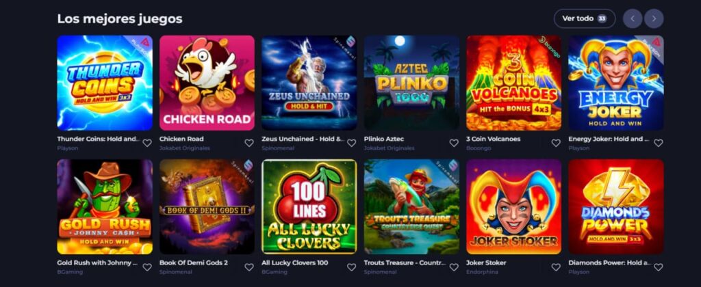 Jokabet Casino Juegos