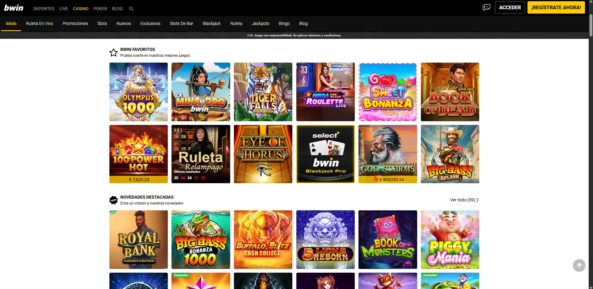 bwin juegos